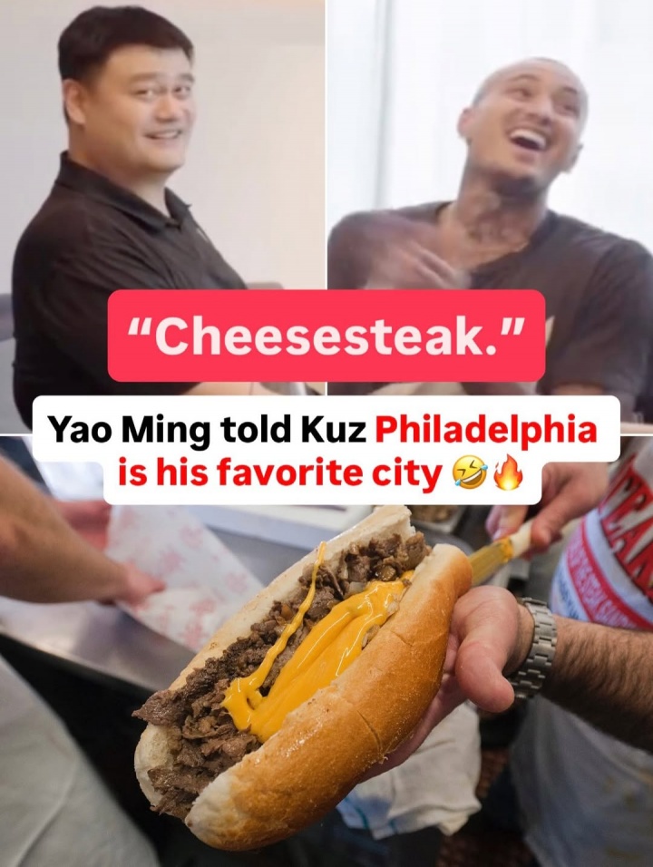 九游体育-库兹马：最喜欢的美国城市？姚明：费城 因为牛肉奶酪三明治🥪